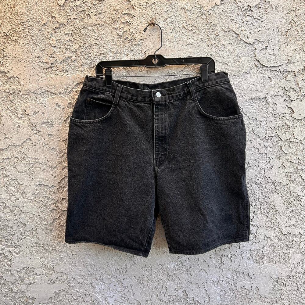 Vintage Gitano Black Wash Denim Wide Leg Shorts Plus Size 18